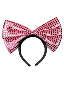Bandeau rose pailletée Cosplay synthétique pour les femmes