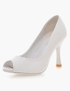 Chaussures exquises à bout ouvert talons verre à pied talons couverts