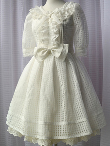 Robe lolita en organza avec lacets Jolie