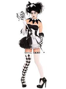 Costume sexy clown noir femme