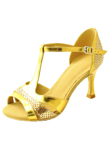 Chaussures de salle de bal Taille Plus or émaillé d'unité centrale pour les femmes