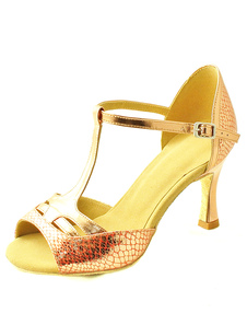 Bracelet de cheville vitré PU Ballroom Shoes pour femmes