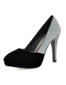 Argent de Suède Micro pointu orteil talons pour femmes