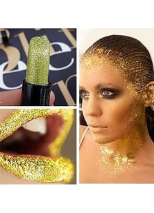 Maquillage lèvre or