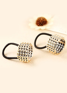 Coiffe de cheveux or métallique