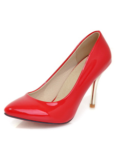 Chaussures à talons aigus en PU talons couverts