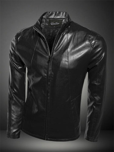 Veste homme en PU col montant