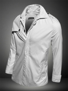 Manteau classique masculin en coton imprimé lettres