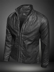 Veste homme en PU col montant