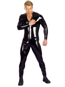 Pyjama homme en polyester noir sexy