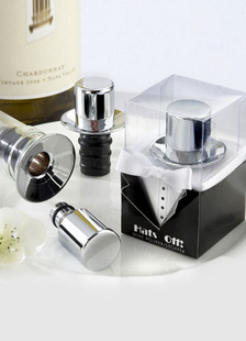 Bouchon de mariage métallique argent non-personnalisé