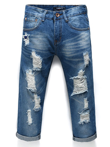 Jean beau Cropped en denim bleu clair