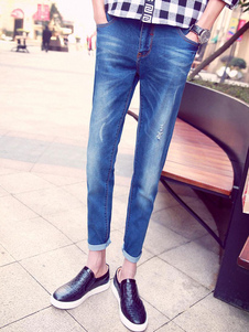 Jean beau Slim en denim bleu