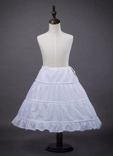 Jupon blanc 3 couches en polyester