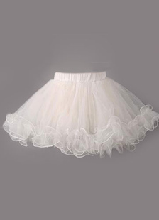 Jupon blanc 1 couche en organza