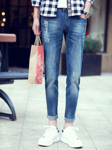 Jean Slim en denim bleu