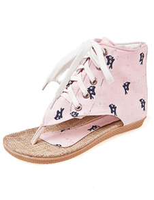 Chaussures plates style universitaire en tissu avec lacets