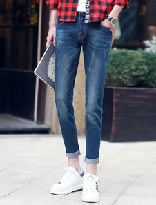 Jean Slim en denim bleu