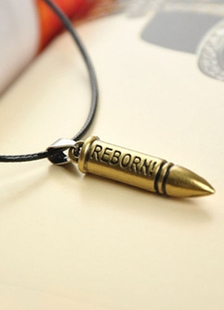 Collier masculin bronzé tissé