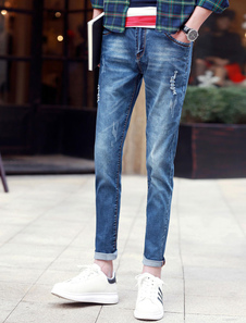 Jean Slim en denim bleu