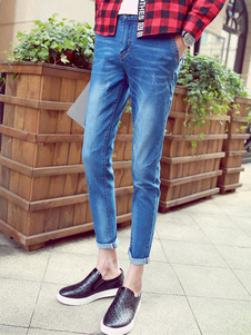 Jean homme Slim en denim bleu