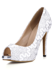 Sandales de mariée Paillette à talons aigus talons couverts