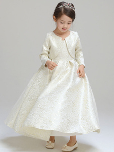 Boléro de fête en satin champagne ouvert devant