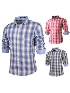 Chemise en coton écossais manches longues