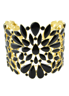 Bracelet de menottes délicat métallique multicouche sans fermoir