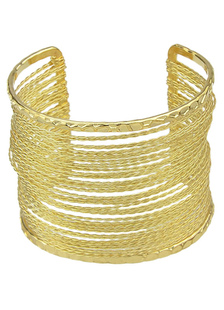 Bracelet de menottes fabuleux métallique rond sans fermoir