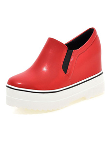 Chaussures en PU à bout rond mocassin