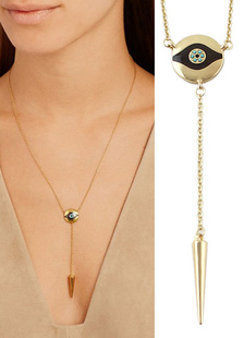 Collier en alliage or mode géométrique pour femme