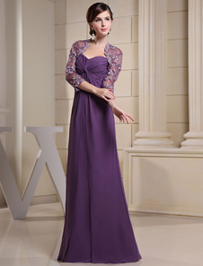 Robe de soirée en mousseline de soie Sweetheart torsadée avec dentelle Illusion pardessus