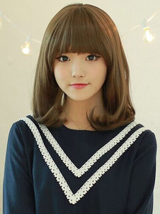 Perruque Lolita marron claire