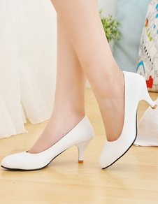 Escarpins à talons aigus en PU talons couverts