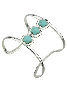 Bracelet de menottes fascinant métallique rond