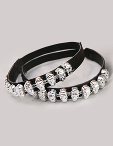 Semelle intérieure noire ornement métallique