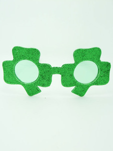 Mode lunettes de PVC vert trèfle