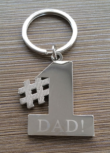 Porte-clé métallique argent de mariage non-personnalisé