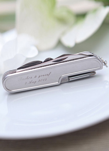 Couteau de mariage métallique argent non-personnalisé