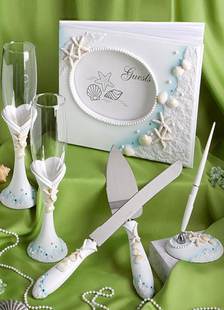 Ensemble service de table bleu non-personnalisé pour mariage