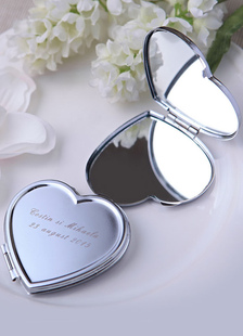 Miroir de mariage métallique argent non-personnalisé