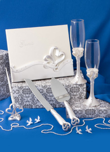 Ensemble service de table bleu non-personnalisé pour mariage