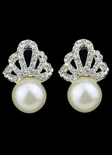 Goujon d'oreille perle strass