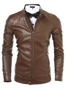 Veste homme en PU col roulé