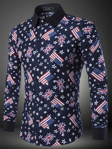 Chemise en coton multicolore manches longues