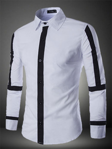 Chemise en coton multicolore manches longues