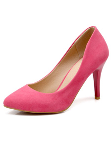 Chaussures à talons à talons aigus en micro daim talons couverts