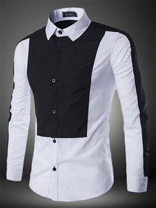 Chemise en coton multicolore manches longues