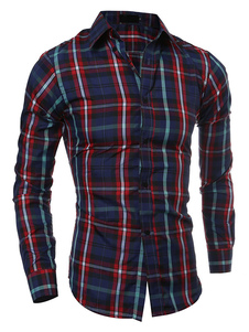 Chemise en coton écossais manches longues